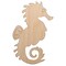 Seahorse Icon Unfinished Wood Shape Piece Cutout for DIY Craft Projects